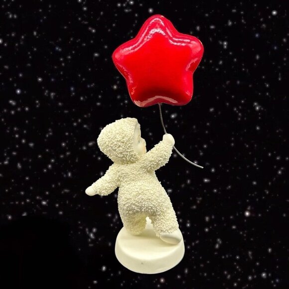 Selfie Shoppers Dept 56 Snowbabies with special red Macy's Balloon in hand 6”T - Picture 2 of 8